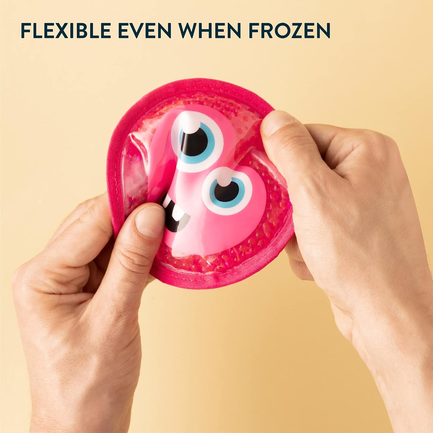 Magic Gel Children's Ice Pack | 4 Little Monsters to Hold Them by The Hand | Say Bye Bye to Boo Boo’s! | Ideal for Kids Injuries Including Fever, Cuts & Insect Bites