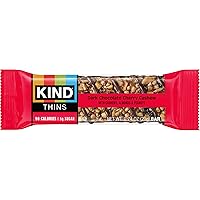 Vista 2 de KIND THINS - Barras de chocolate oscuro con cereza y anacardo, libres de gluten, 5g de azúcar, barras de 0.74 onzas, 10