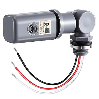 Photocell Sensor for Outdoor Light, 120-277VAC Swivel PhotoCell1 Pack | 50/60Hz PhotoCell Sensor, IP54 Waterproof, Dusk to Dawn Sensor Photoelectric for High Power Loads in Commercial or Industrial