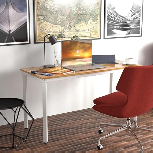 Miniatura 5 de Anivia Escritorio de computadora de 47 pulgadas, escritorio de oficina en casa, mesa de comedor (nogal), 47 pulgadas de profundidad x 23 pulgadas de