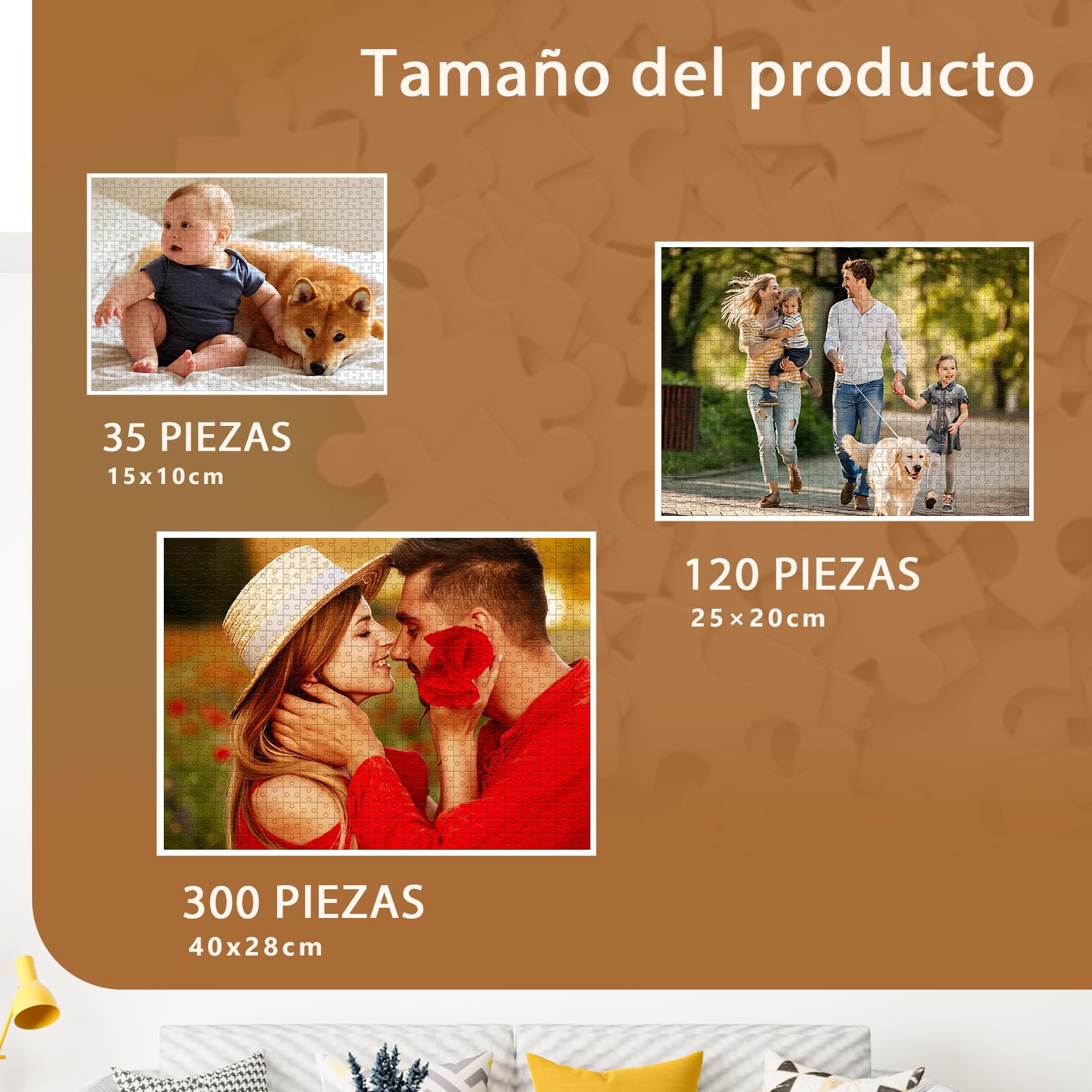 Bemaystar Puzzle Personalizado con Foto - 35 a 1000 Piezas de Madera con 4 Estilos Artísticos | Regalos Personalizados Únicos