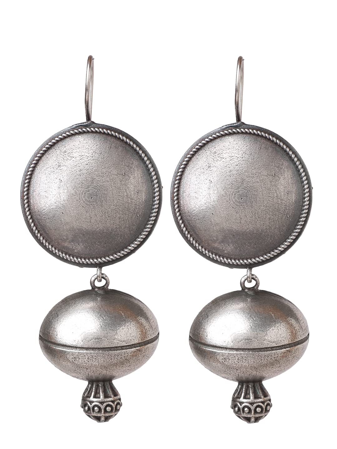 VENI Oxidized Handmade Round Fish Hook Earrings For Women And Girls (B0C258YYM9) Amazon Price History, Amazon Price Tracker