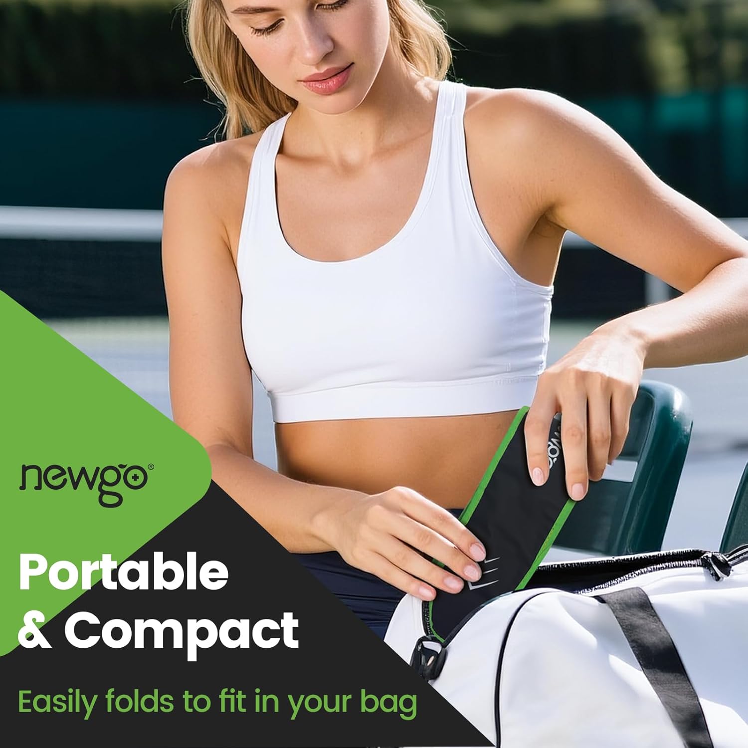 NEWGO Neck Ice Pack Cooling Neck Wrap - Long-Lasting Cold Therapy Scarf for Hot Weather, Neck Pain & Hot Flash Relief, Reusable Ice Pack for Athletes, Outdoor Sports & Indoor Use