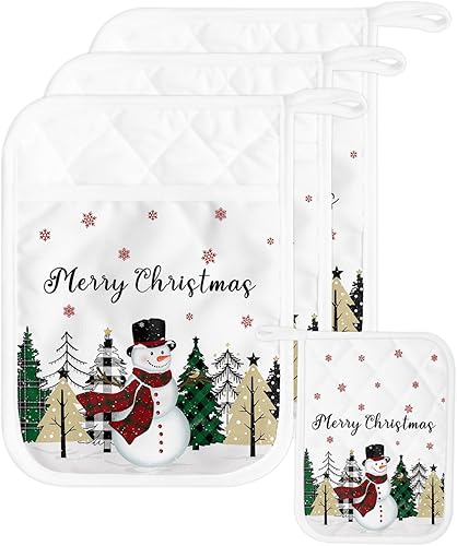 Miniatura 49 de Modern Abstract 2Pcs Pot Holders for Kitchen,Non Slip & Heat Insulation Terry Cloth Potholder Set with Pocket,Thick Hot Pad Oven Mitts Trivet