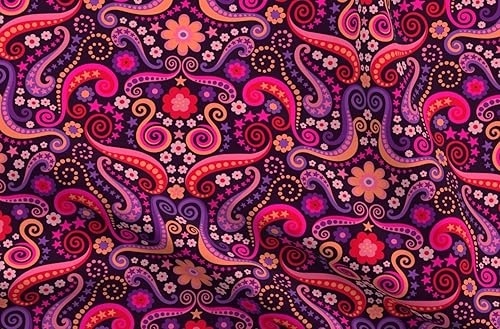 Miniatura 16 de Spoonflower Tela – Rayas psicodélicas retro vintage olas Groovy 70s tonos cálidos impresos en tela de algodón de la firma de pétalos por The Yard –