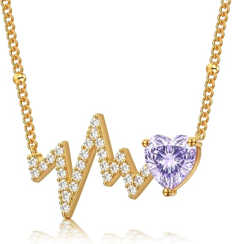 Heart Necklace for Women, Gold Necklace 18K Gold Plated, Dainty Romantic Heart Pendant, Hypoallergenic Jewelry, Birthday Gifts for Women, Mothers Day Gifts, Gift Box & Message Card
