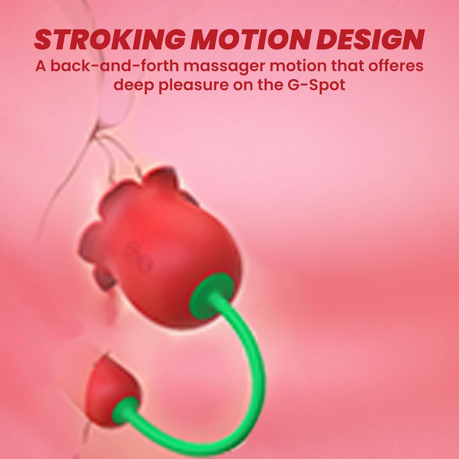 Rose 2-in-1 Suction & Thrusting Vibrating Sex Toy for Women | 10 Suction & 10 Vibration Modes | Waterproof, Whisper-Quiet, Rechargeable Clitoral Stimulator for Adults