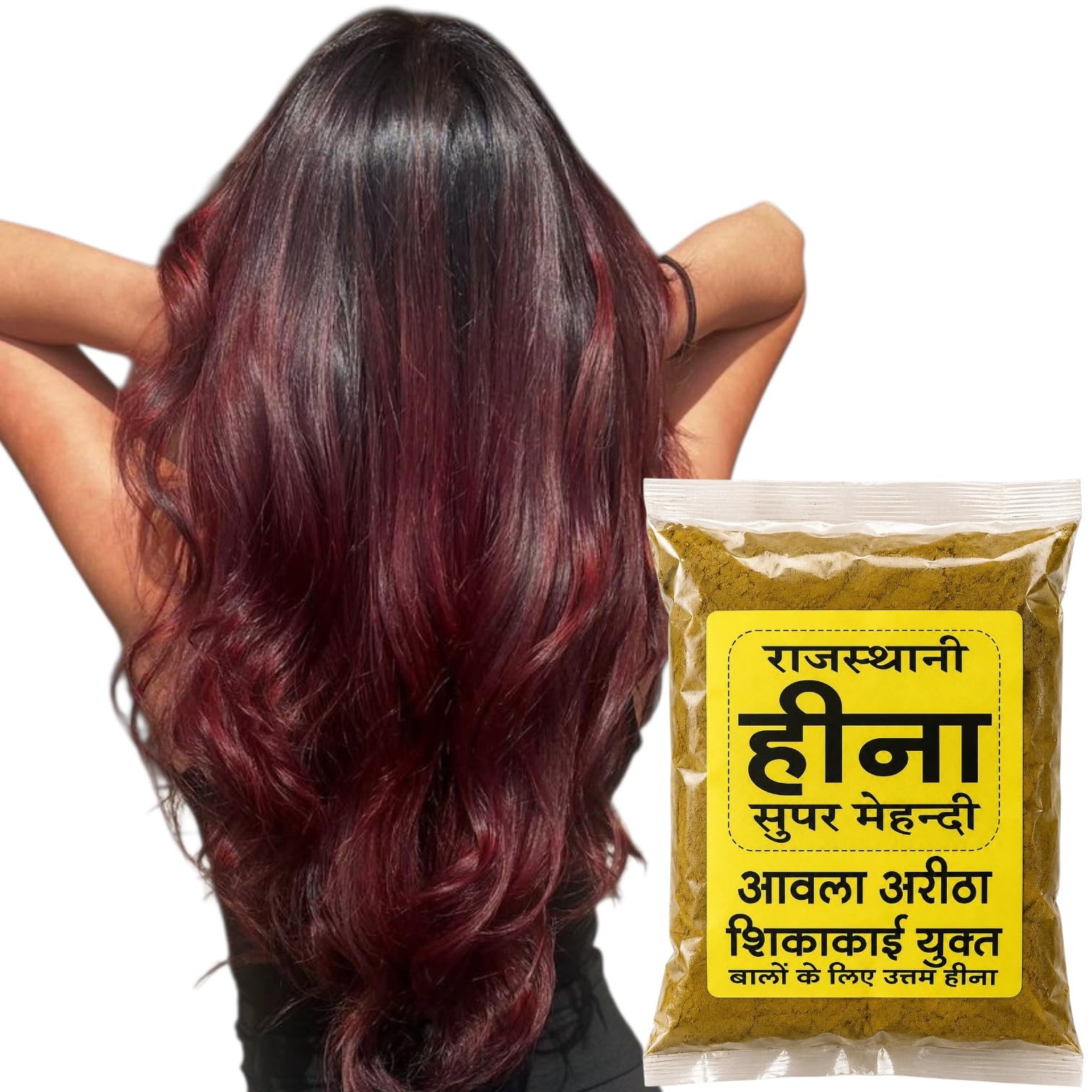 Rajasthani Super Mehndi Henna Powder with Amla, Shikakai, Pure Natural, 250-g-picture-34