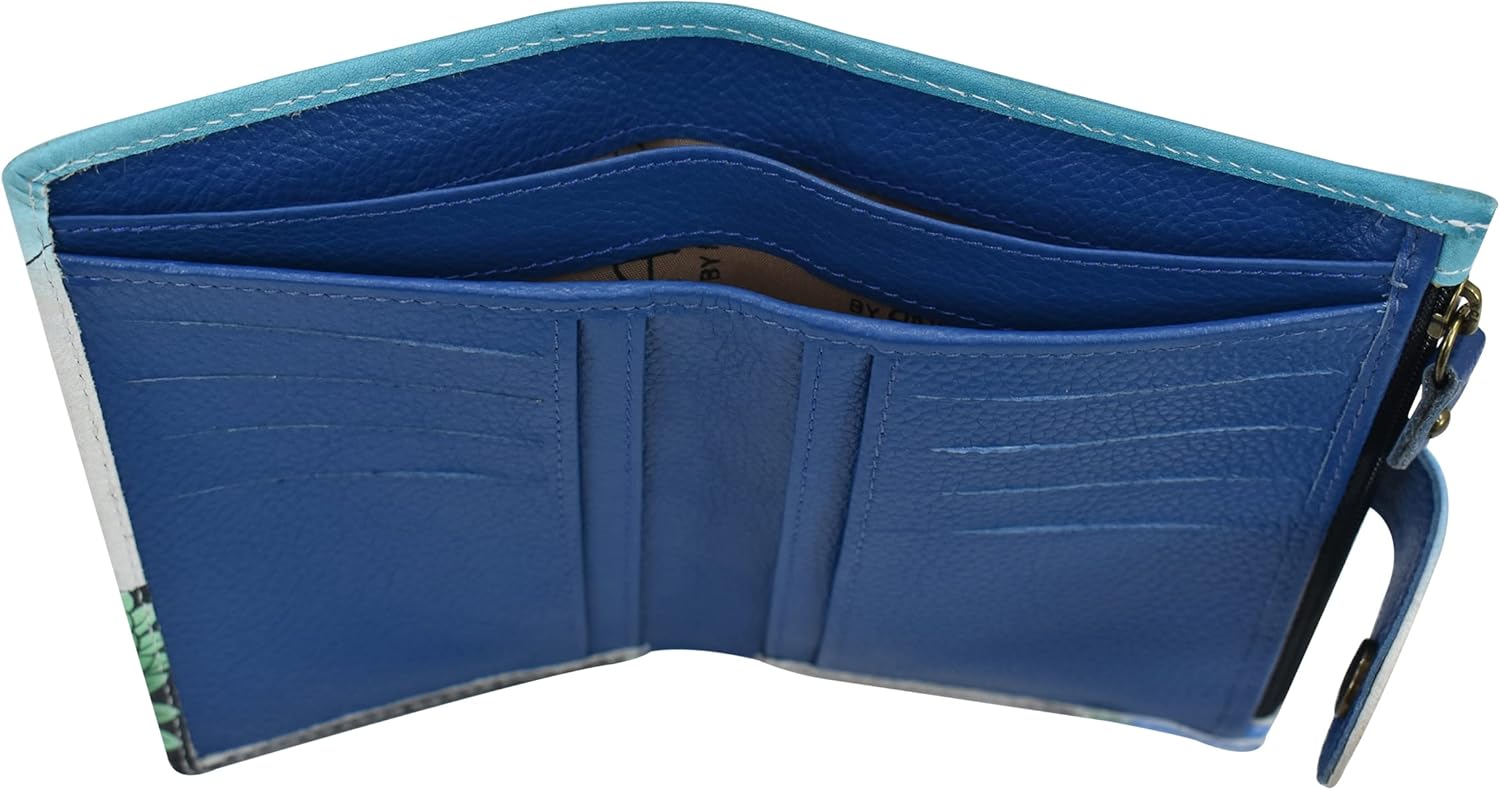 Anna by Anuschka Women's Hand Painted Genuine Leather Ladies Wallet - Image 4