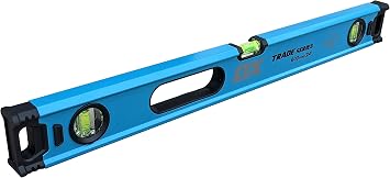 OX Tools Trade 2ft Level Box Beam - Aluminum Body 24 Inch Levels Hand Tools - Magnified Vials, Shock Absorbing End Cap with Soft Grip Handle Leveler Tool
