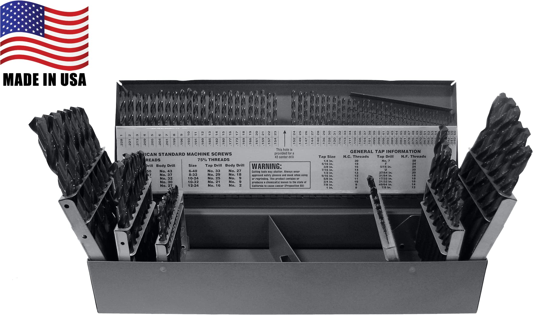 CHICAGO-LATROBE Juego De Brocas Estándar Eje Recto Acero De Alta Velocidad - 1U100 | 57711