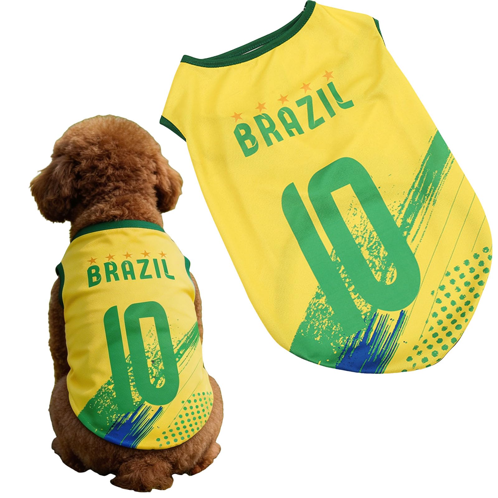 Pet Dog Soccer Sleeveless Breathable Mesh Puppy Sports Costume Football Sportswear Clothes Summer