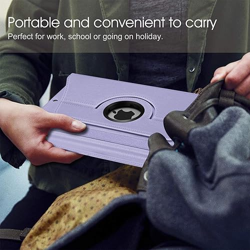 Vista 69 de Fintie - Funda giratoria para iPad de 9ª generación / 8ª generación / 7ª generación, de 10.2 pulgadas, funda giratoria en 360 grados, funda Azul