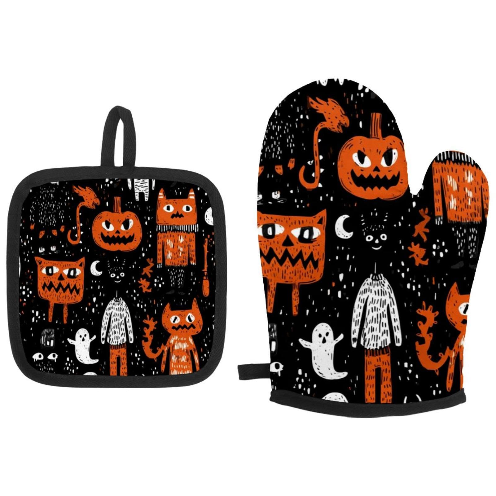 Accessoires de cuisine résistants à la chaleur gants Halloween