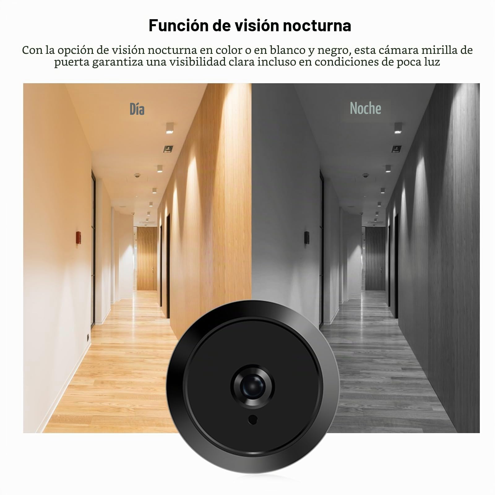 Visor digital de puerta de mirilla, monitor LCD de 3.97 pulgadas con kit de cámara de 1080P 2MP, ángulo de visión amplio de 120°, visión nocturna a color, batería integrada de 1400 mAh
