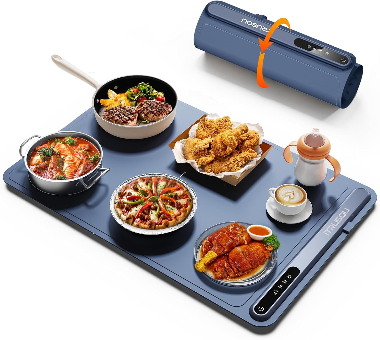 食器保温プレート 電気食品 ウォーミングトレイ 温度調節可能 全面高速加熱 Amazon.co.jp: iTRUSOU食品保温トレイ 電気トレイ 食品保温プレート