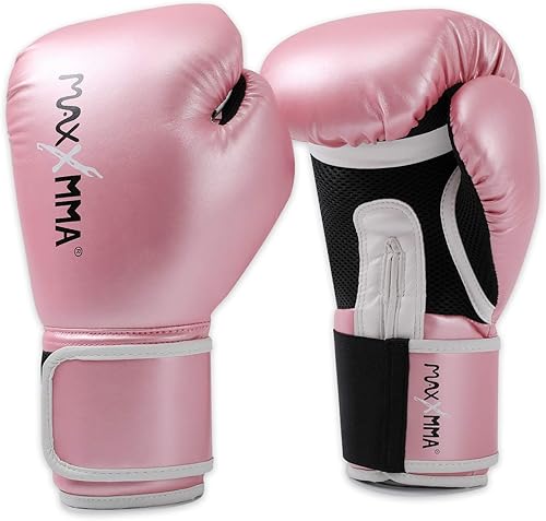MaxxMMA Guantes de boxeo de estilo profesional para hombres y mujeres, guantes de entrenamiento para bolsa pesada Muay Thai Sparring Kickboxing,