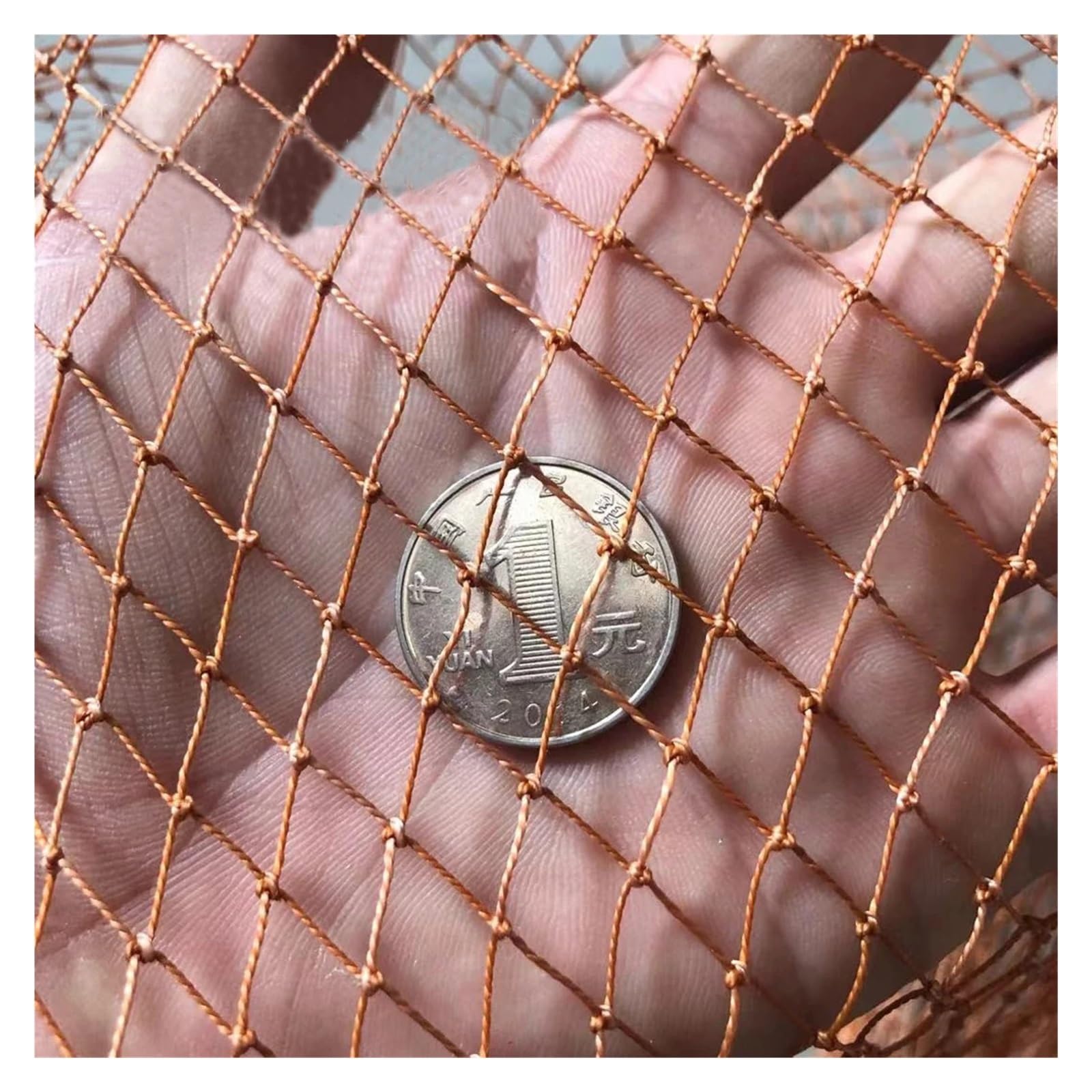 Nylonowa siatka przeciw ptakom Wytrzymała na opony do upraw Ochronna ogrodzeniowa Sprzęt wędkarski dla kotów | Brown 1.5cmx1.5cm Cell,2mx5m