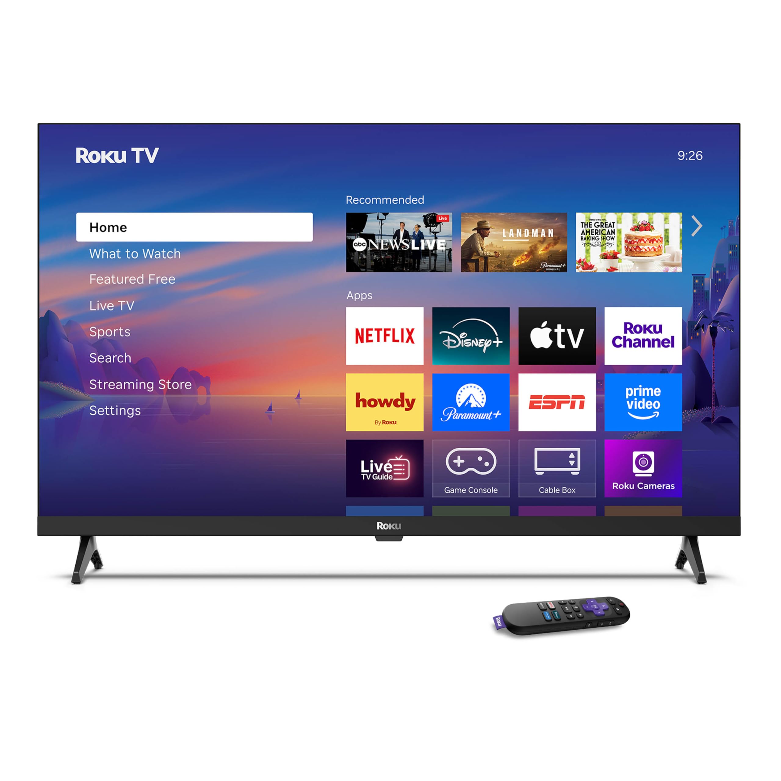 Roku Smart TV 2025 – 32-Inch Select Series, 1080p Full HD TV – Roku TV with Voice Remote – Flat Screen LED Television with Wi-Fi for Streaming Live Local News, Sports, Family Entertainment