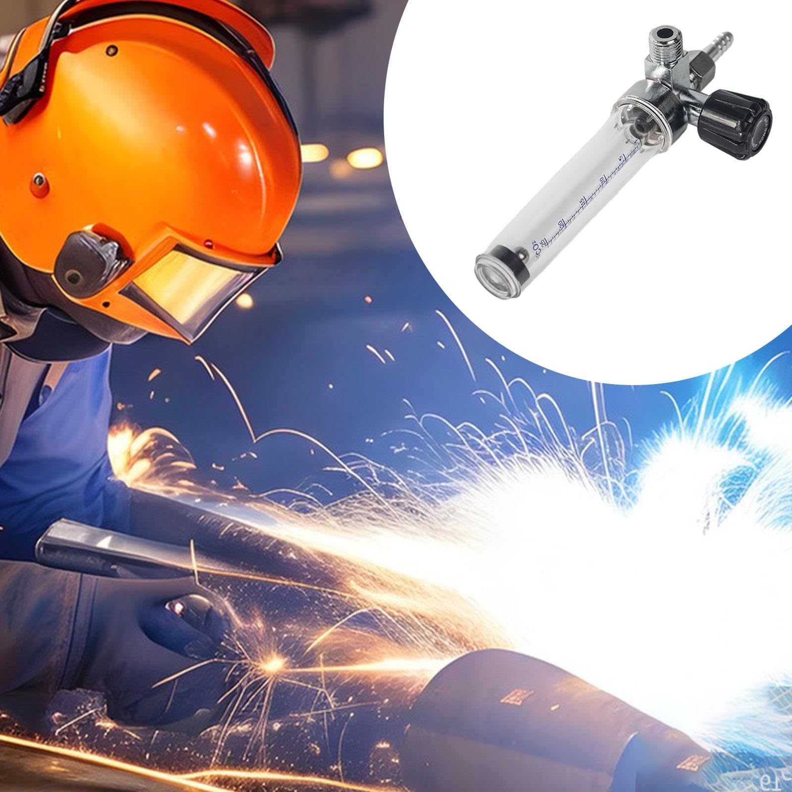 MagiDeal Accesorio de montaje de tubo de medidor regulador de caudalímetro, máquina medidora de regulador de soldador de gas fácil de montar de 0 a 25mpa para