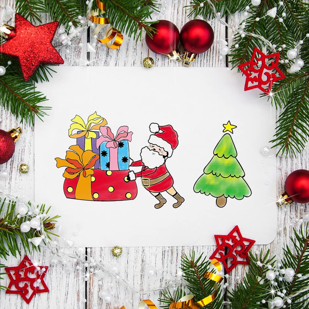 2 Stück Klarer Silikonstempel Weihnachten DIY Scrapbooking