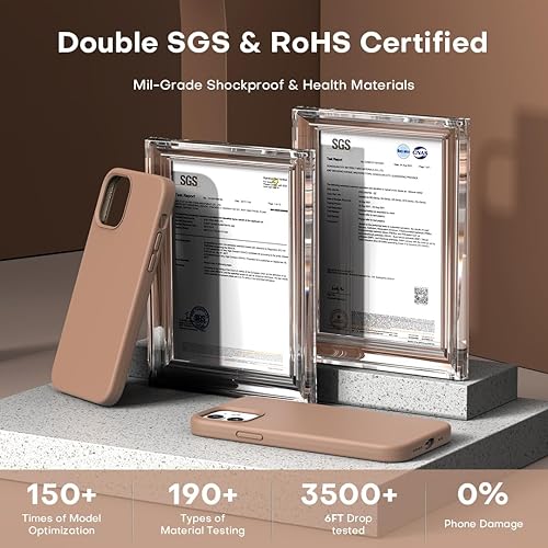 Vista 567 de TOCOL - Funda 5 en 1 para iPhone 11, con 2 protectores de pantalla + 2 protectores de lente de cámara, funda delgada de silicona líquida a prueba