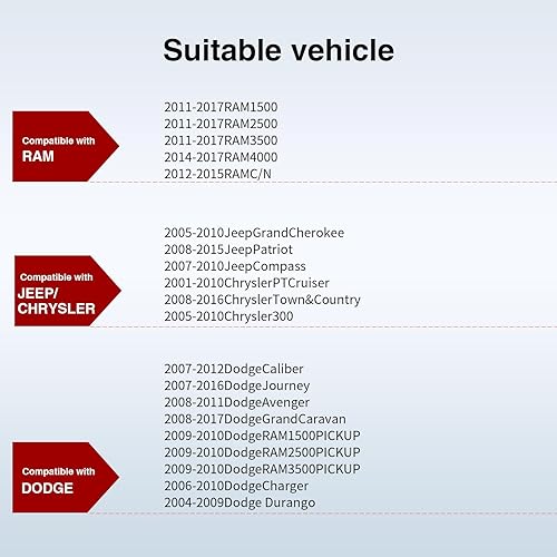 Miniatura 8 de OTUAYAUTO - Boquillas para limpiaparabrisas para Chrysler, Dodge, Jeep, Ram Repl - Kit de manguera de boquillas para Ram Dodge Chrysler Jeep,Repl