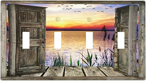 Miniatura 119 de Turquesa Aqua Teal Flower Floral Girasol Daisy Dahlia 2 Gang interruptor de interruptor de luz Cubierta de pared Placa de pared Mariposa Mujer Niña