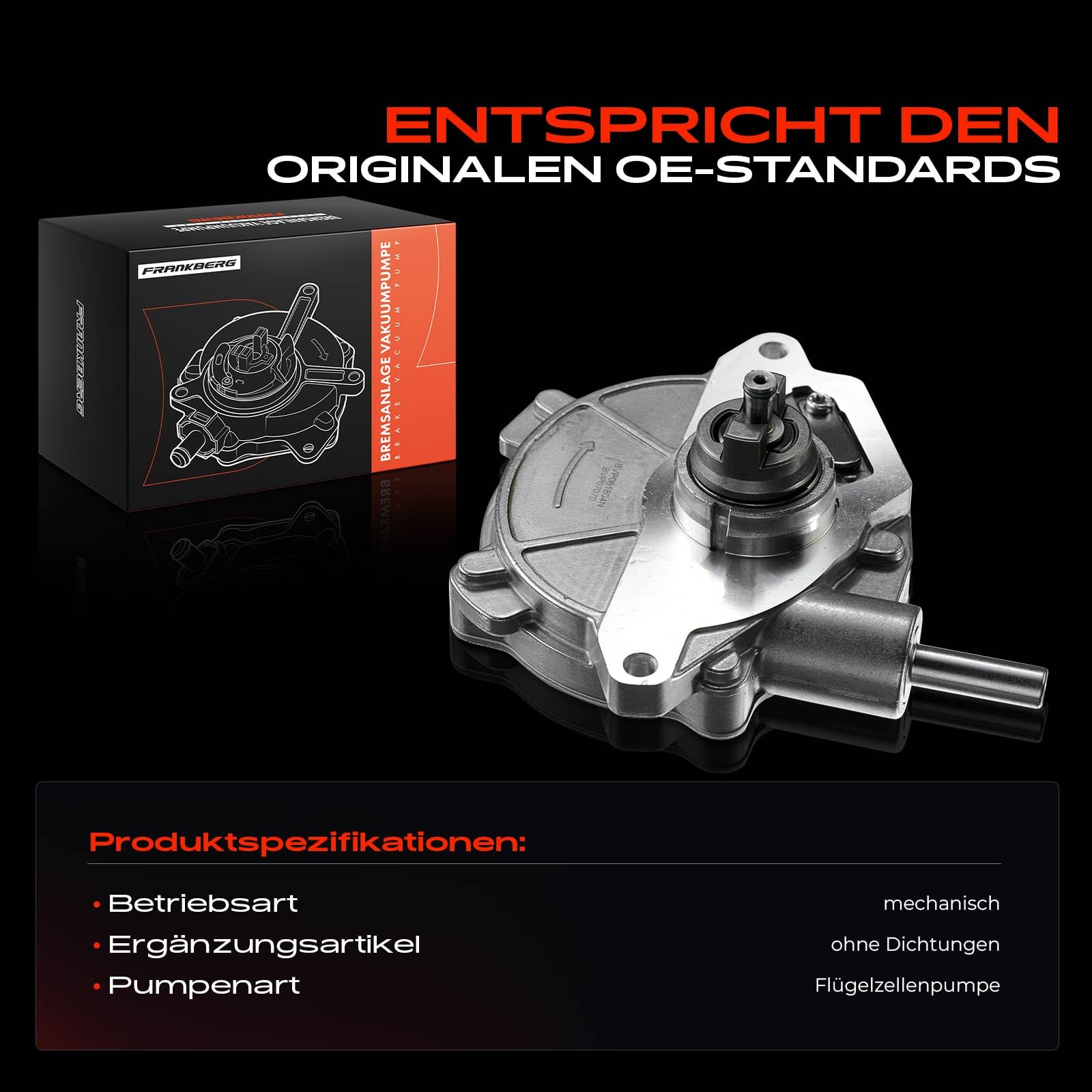Frankberg Unterdruckpumpe Vakuumpumpe Kompatibel mit W203 CL203 S203 C209 R171 2002-2011