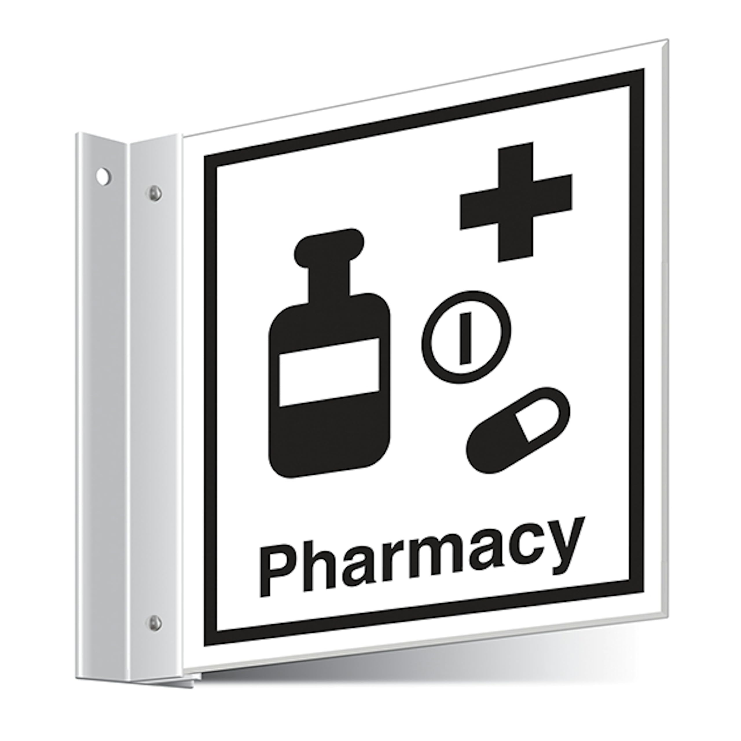 V Safety Pharmacy Corridor Sign 150 x 150 mm - 3mm Indoor Palboard Safety Sign