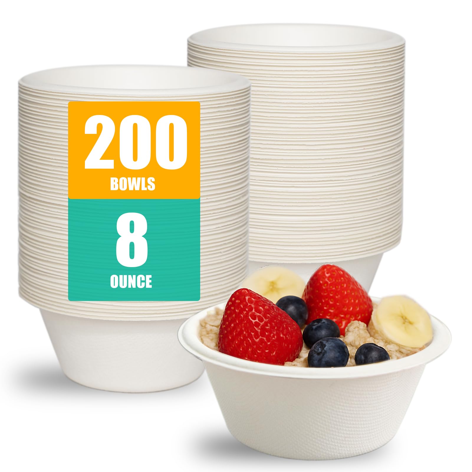 Eco-Friendly Paper Bowls - 200 Count -13