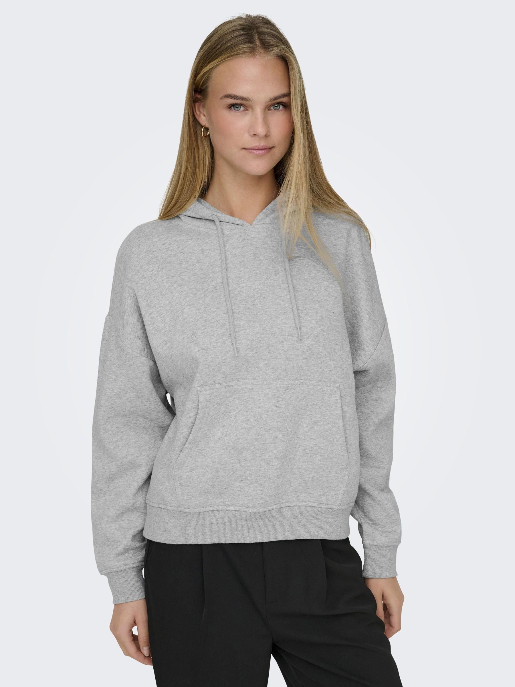 ONLY Hoodie Onlsweat L/S Felpa con Cappuccio, Oversize, Pkt Swt Donna
