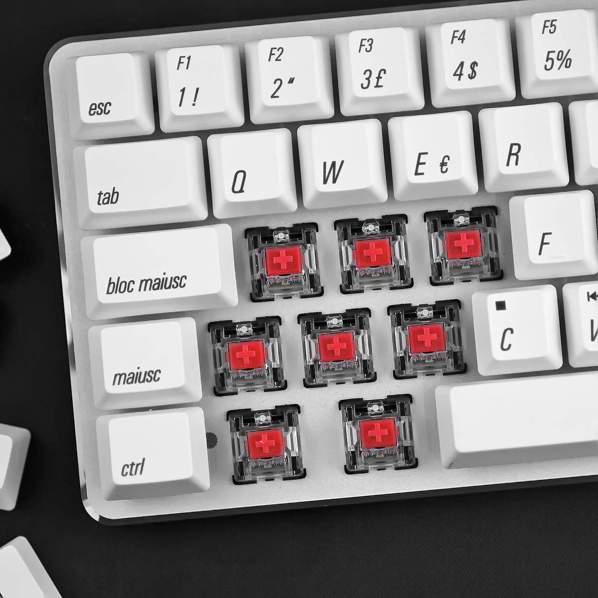 🛒 Crazy Deals Qisan Mechanical Gaming Keyboard PBT Keycps Gateron Red Switch Mini 69 Keys(60%) Wired Keyboard with White Backlit IT Layout Gaming Keyboard-White Get Special Price Qisan Mechanical Gaming Keyboard PBT Keycps Gateron Red Switch Mini 69 Keys(60%) Wired Keyboard with White Backlit IT Layout Gaming Keyboard-White