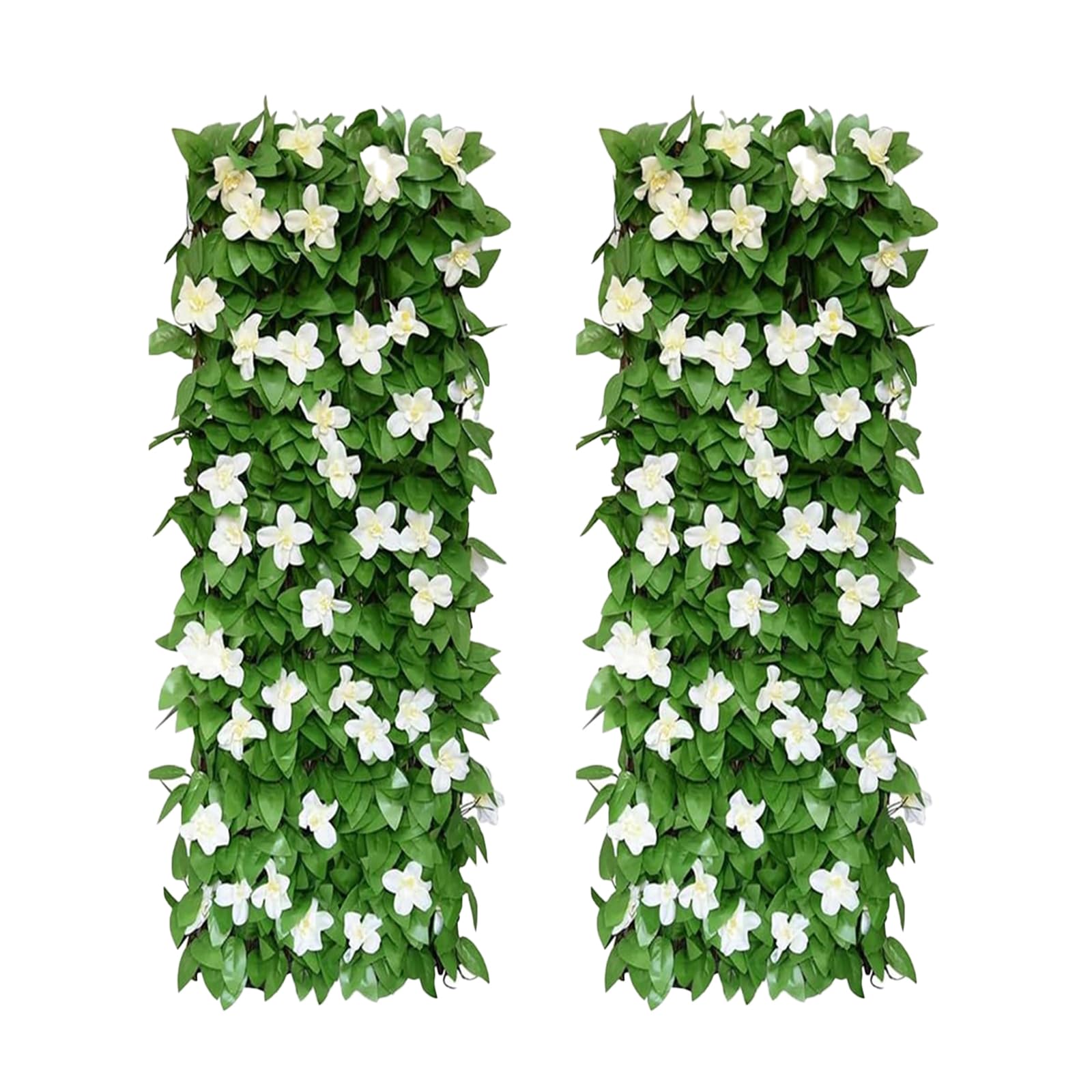 Ivy Fence Screens Artificial Screening, Expanding Trellis Fence Roll With LED Lights, Ivy Leaves And Violet Flower, Realistic Privacy Screening Wall For Garden, Balcony And Terrace Balcony Privacy Screen