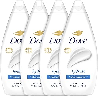 Dove - Gel suave de baño para piel seca, hume...