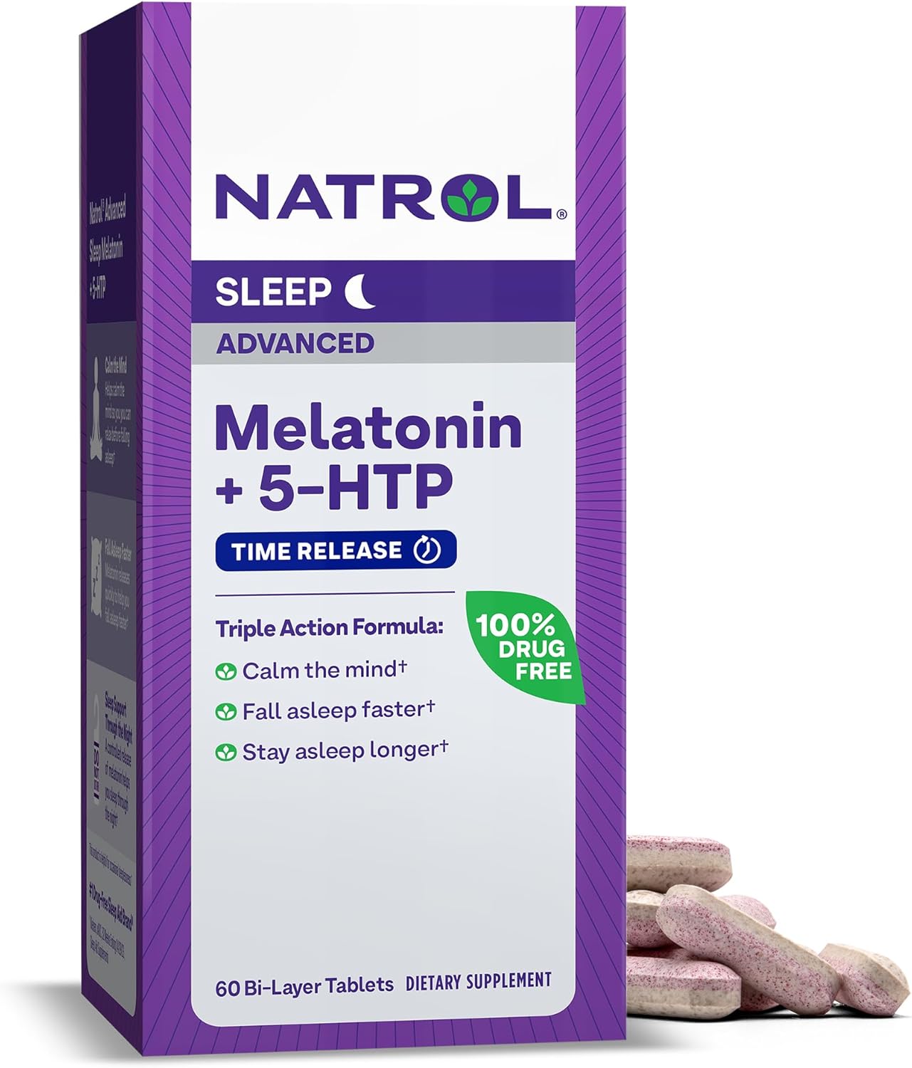 Natrol Melatonin + 5-HTP Advanced Time Release Sleep Aid