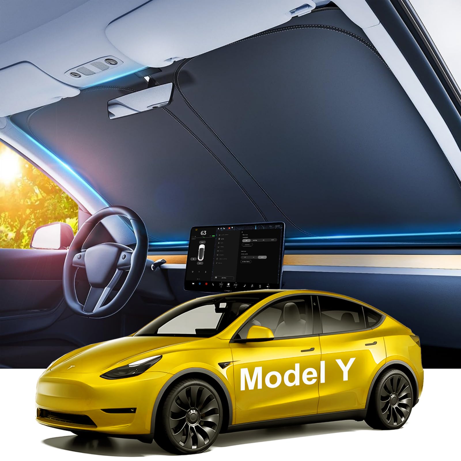 新品未使用　2020-2024 Model Y サンシェード Amazon.co.jp: サクラガレージ テスラモデルY サンシェード 2025年以降