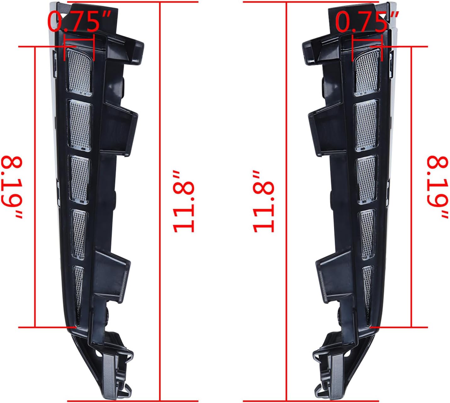 Astra Depot Set Left Right LED Fender Flare Side Marker DRL Daytime Running Sequential Turn Signal Light Kit Compatible with 2024-2026 Toyota Tacoma SR SR5 Front Wheel Arch