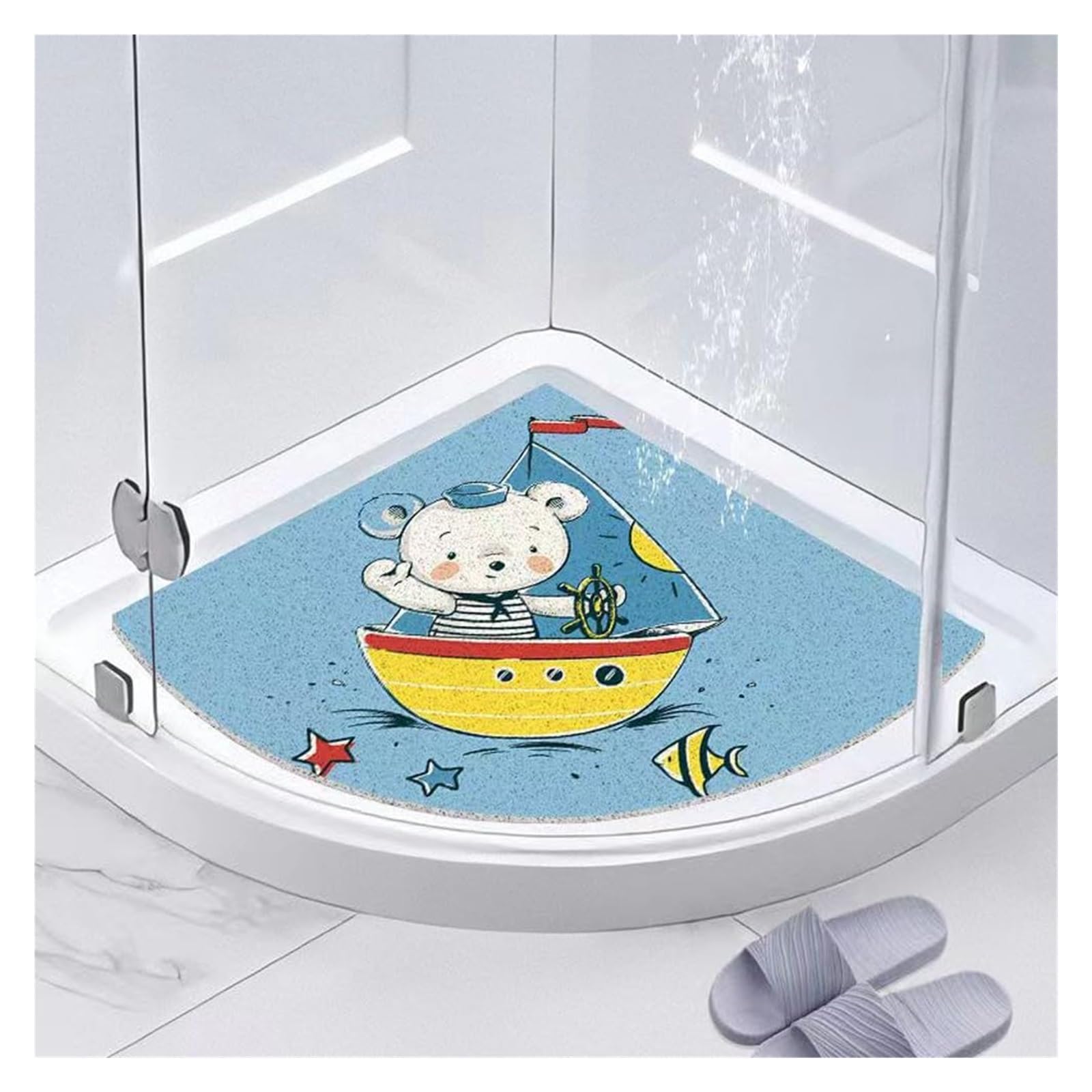 Alfombrilla de baño, alfombrilla de ducha de esquina, alfombrillas de baño curvas for ducha interior, alfombrilla de baño con sector de lufa, alfombrilla antideslizante for el suelo del baño, alfombri