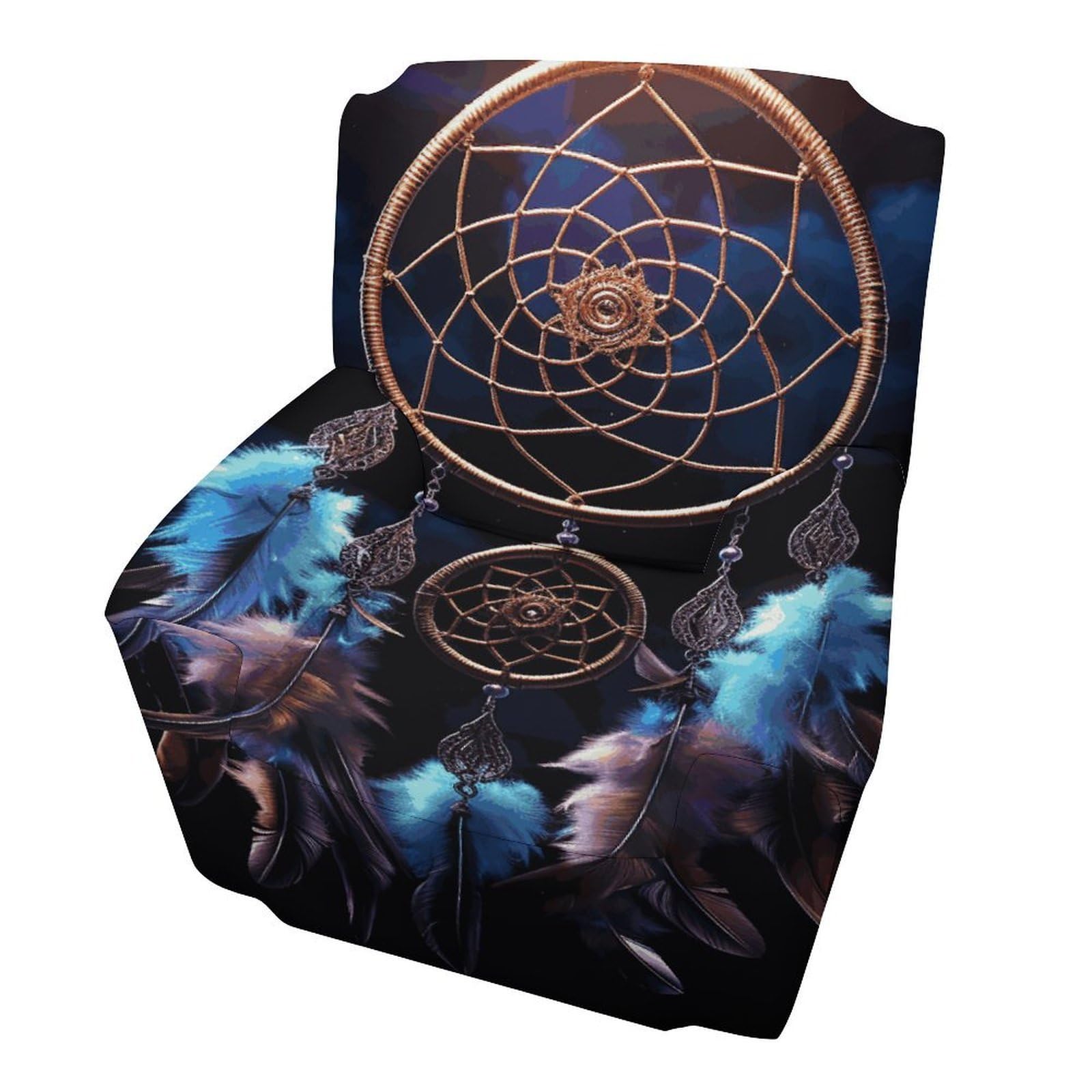 Fodpand Style Dream Catcher Sofa Cover Soft 1 Seater Sofa Slipcover For Pets Washable,Couch Cover With Elastic Straps Furniture Protector