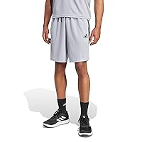 adidas Uomo Train Essentials piqué 3-Stripes Training Shorts, Halo Silver/Black