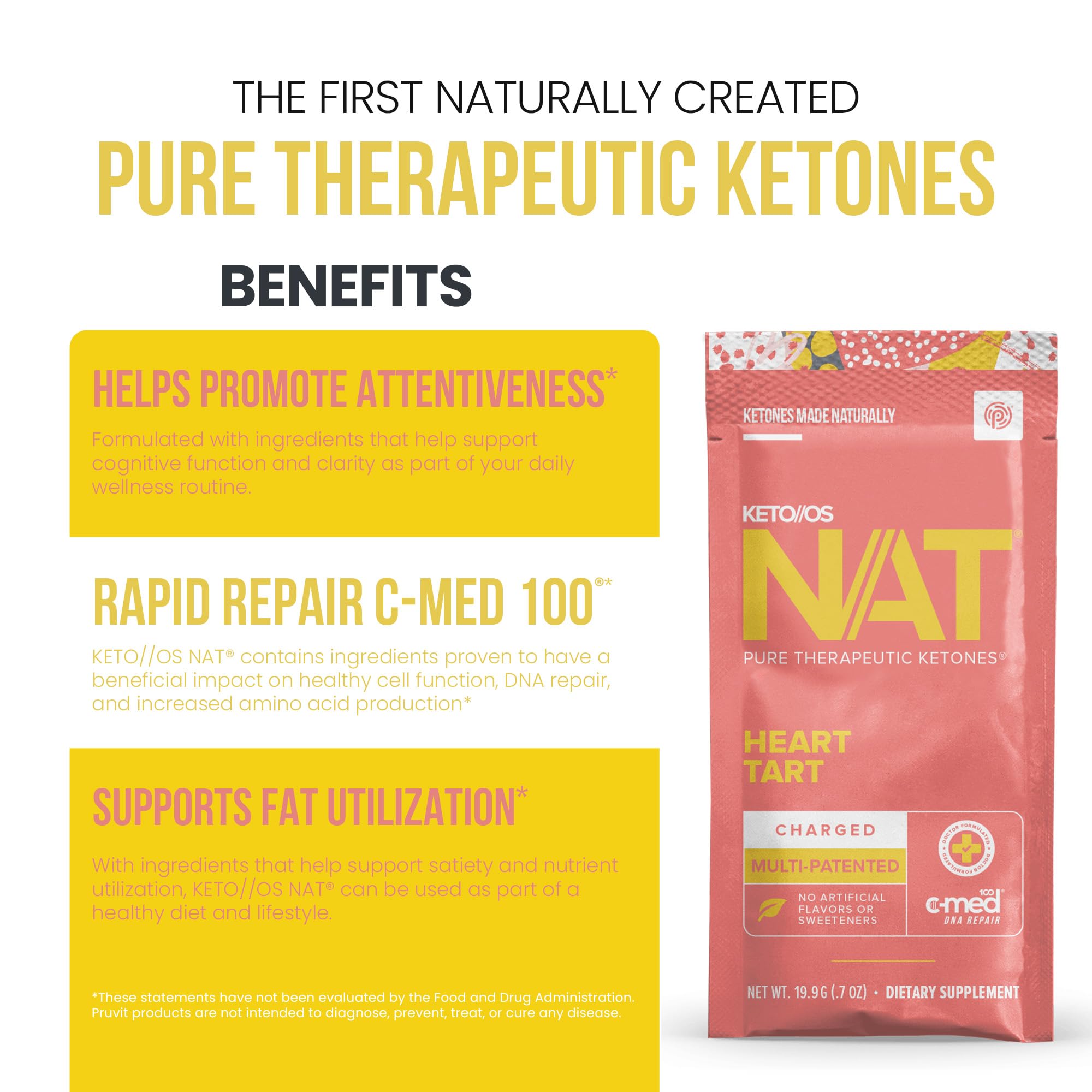 Pruvit Keto//OS NAT® Heart Tart Charged Ketone Drink Mix - 20 Sachets — Amazon image 4