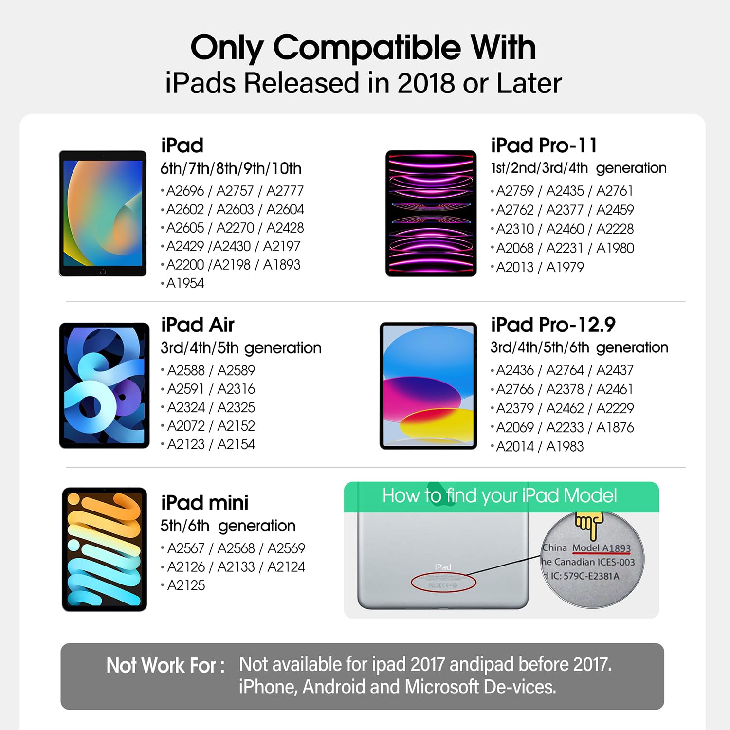 Bluetooth Stylus Pen for ipad Fast Charging Pencil with plam Rejection,Bluetooth Shortcut,Magnetic tilt Sensitivity Work for2018-2024ipad air3/4/5,ipad mini5/6,ipad6/7/8/9/10,ipad pro11.