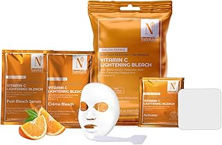 NutriGlow Advanced Organics Vitamin C Bleach for Tan Removal, and Hair Lightening (6 in 1) - 20g