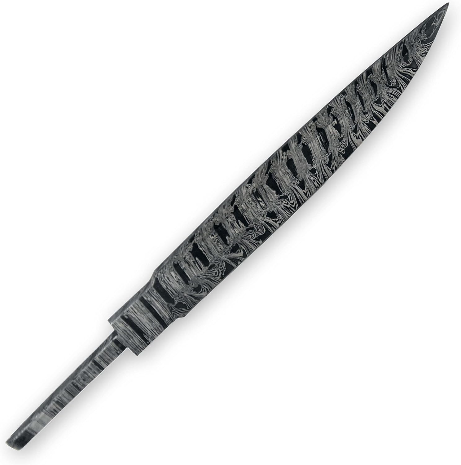 Custom Hand Forged Damascus Steel Blank Blade Hunting Knife Bowie Blade Damascus Blade Billet Camping, Survival, Collectors Knives Handmade Knife Making Supply (BWE-04)