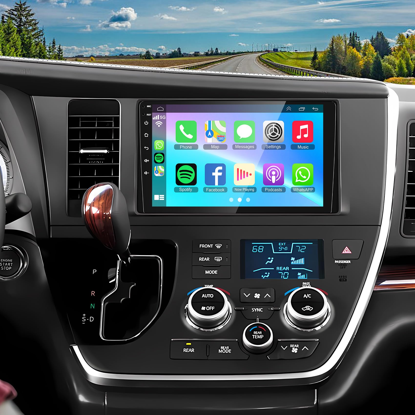 Apple - セリーナ Amazon.com: 4+64GB Car Radio for Toyota Sienna 2015-2017