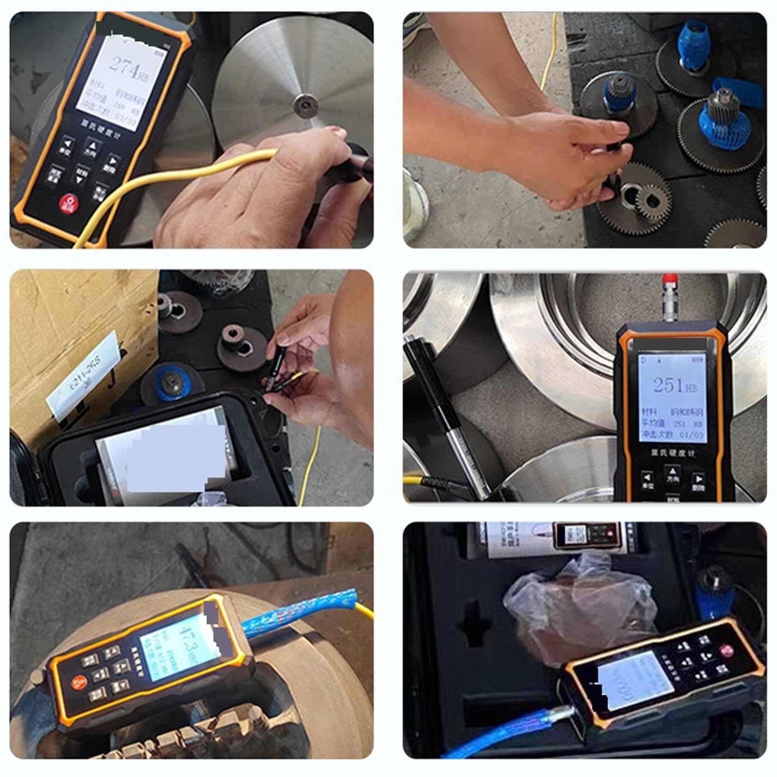 Kit de test d'eau dure, Outils de test de dureté 170~960HLD HL HB HR(ABC) HV HS, duromètre multidirectionnel en métal or et acier inoxydable, outils de métro,Excellente portabilité