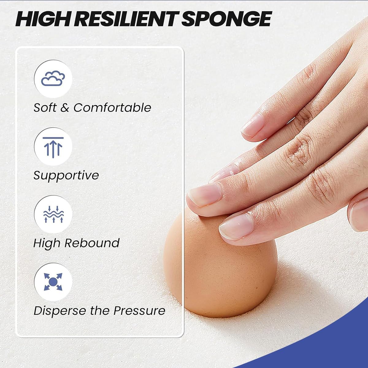 Outdoor Bench Cushion,Waterproof Fade Resistant Patio Furniture Cushions with Straps,for Patio Furniture Chair Pad, Seat Sofa Garden.(45x18x3In, Off White)