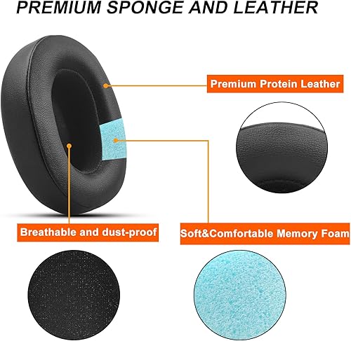 Miniatura 4 de Gvoears - Almohadillas de repuesto para Skullcandy Crusher inalámbrico, Crusher ANCEVO, Hesh ANCEVO, Hesh 3 inalámbricos, también apto para