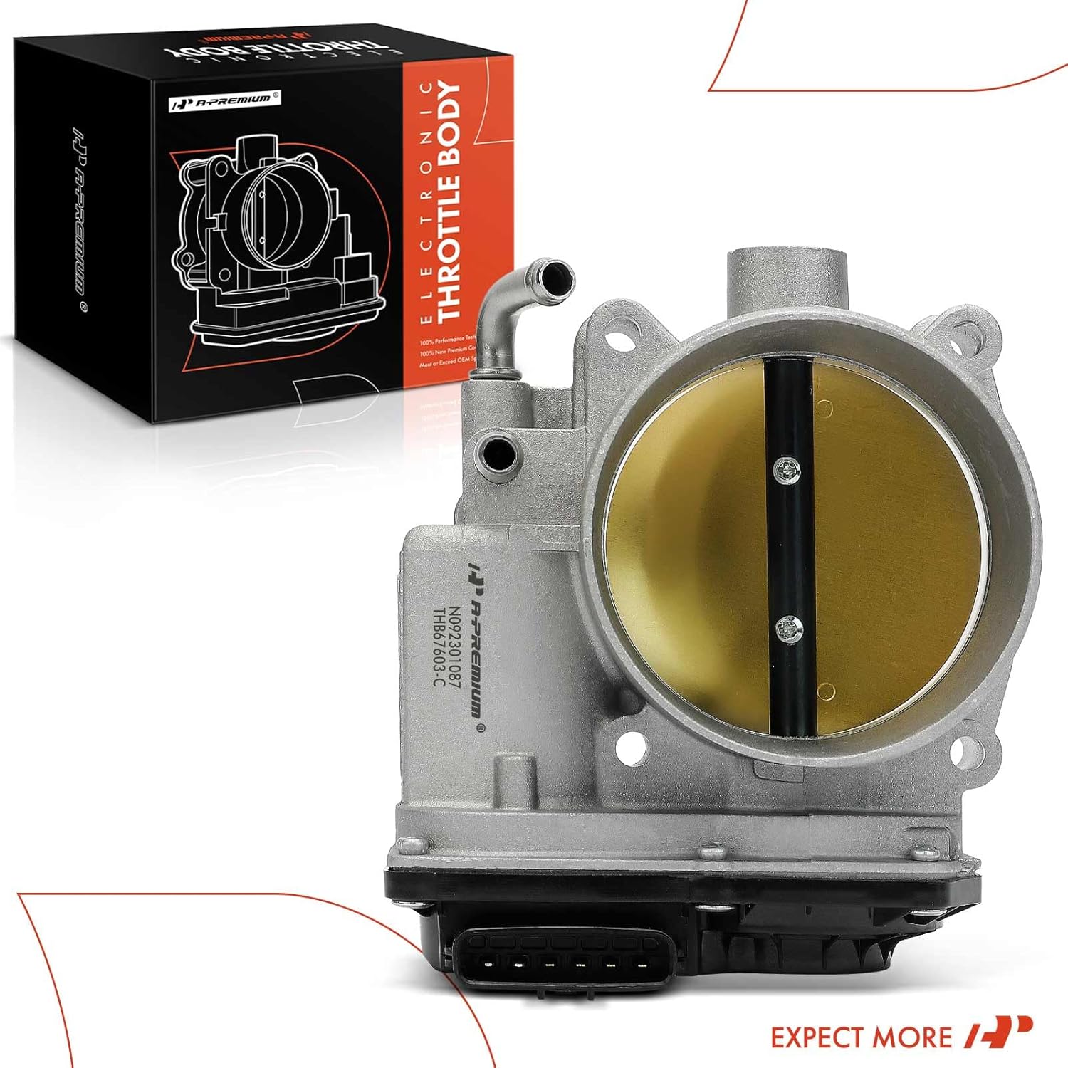 A-Premium Electronic Throttle Body Compatible with Land Rover Range Rover 2006-2009, Range Rover Sport 2006-2009, LR3 2005-2007, 4.2L 4.4L - Replace# 4H239F991BD